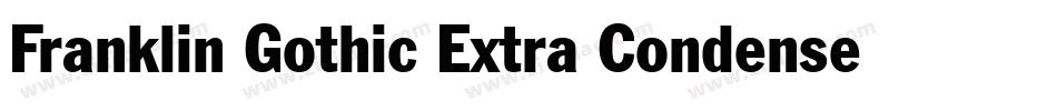 Franklin Gothic Extra Condensed BT字体转换